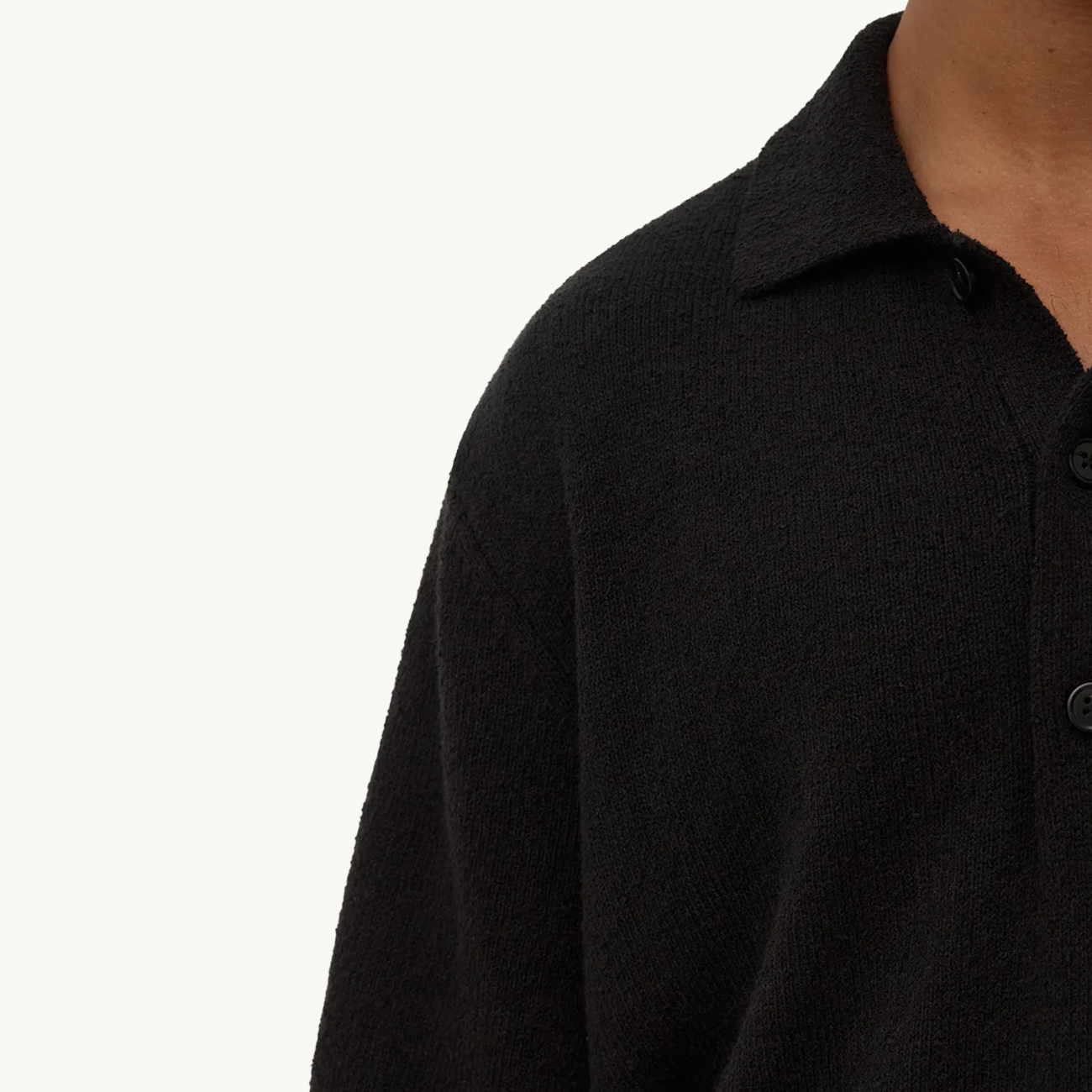 Martin Knit Polo - Black