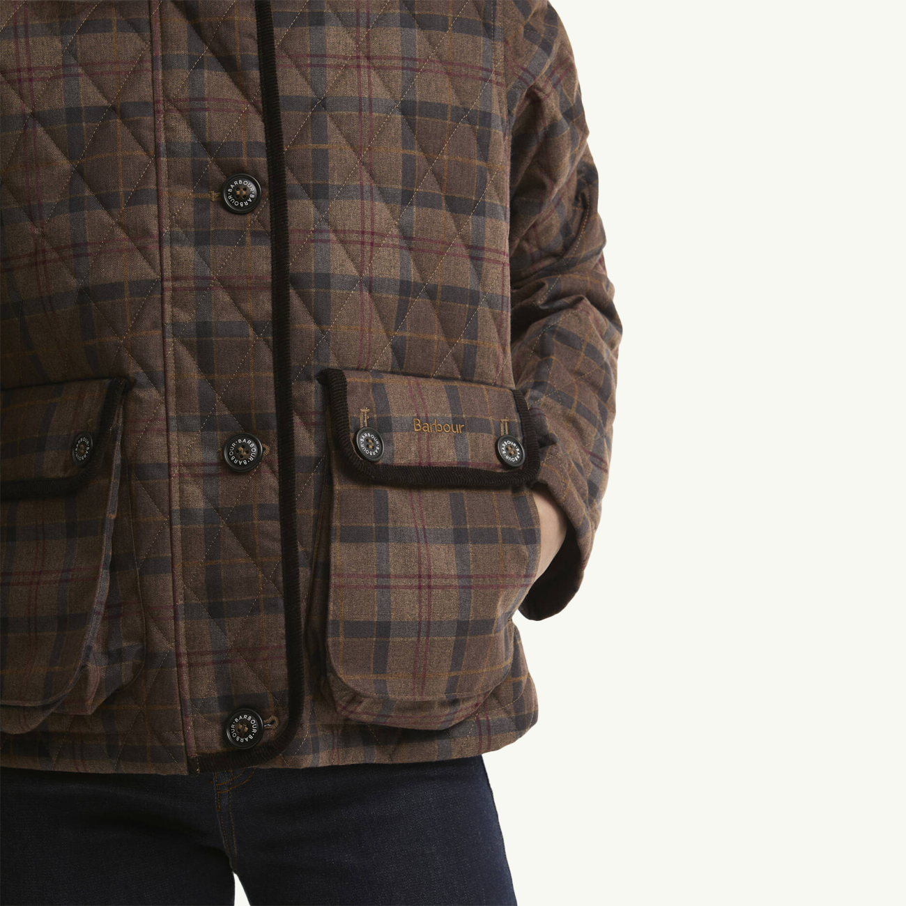 Loudon Quilted Jacket - Muted Tartan
