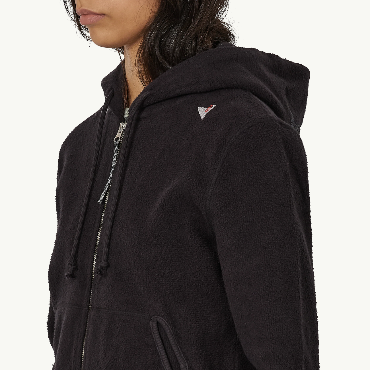 Guniy Inside Out Zip-Up Baby Hoodie - Washed Black