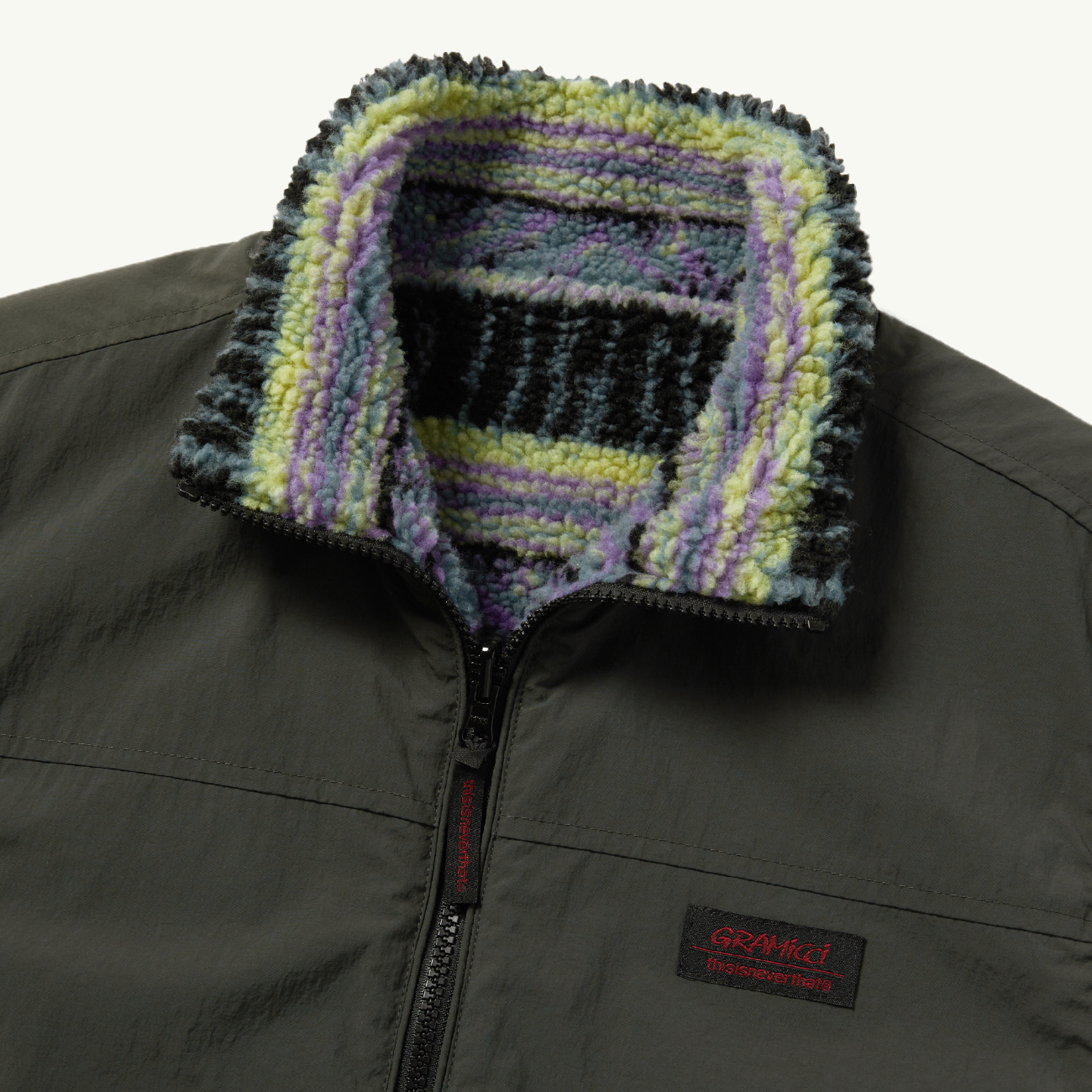 this is never that x Gramicci Reversible Fleece Vest - Multi