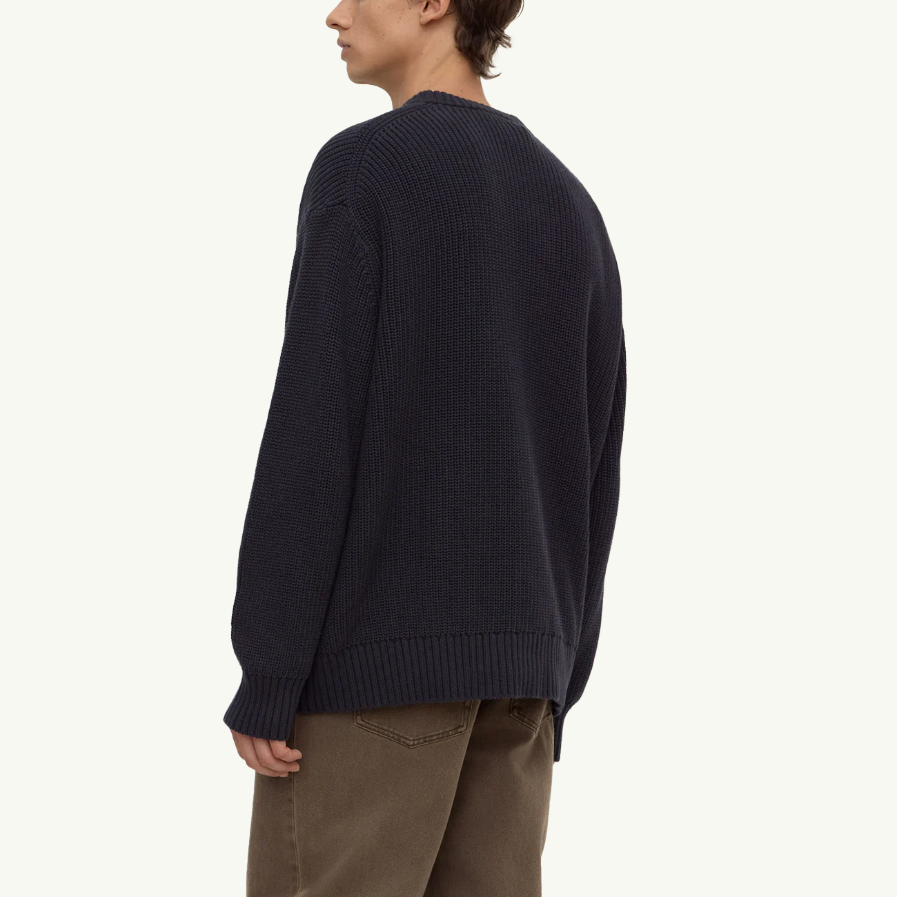 Carson Cotton Rib Knit - True Navy