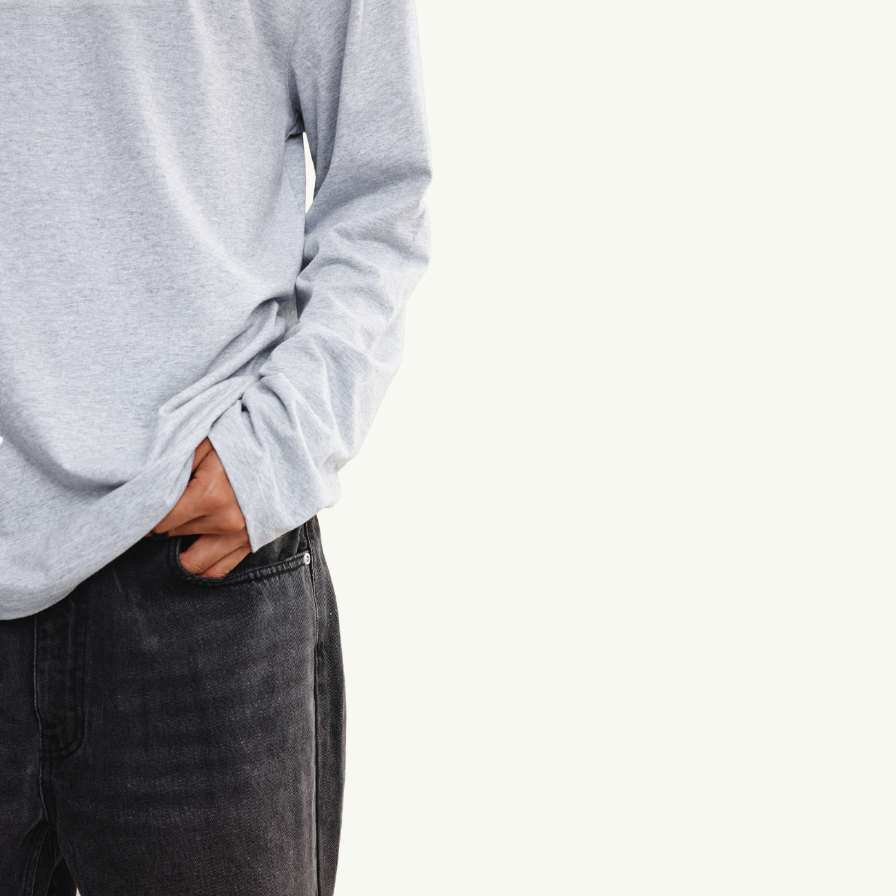 Kosta Long Sleeve Tee - Grey Marle
