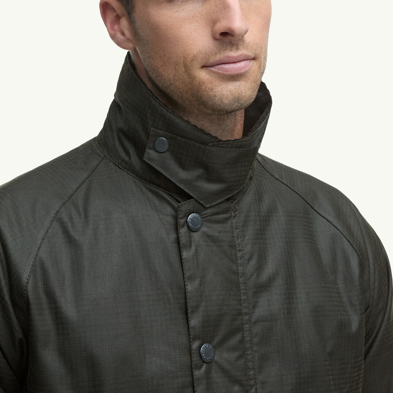 Modern Beaufort Check Wax Jacket - Olive Check