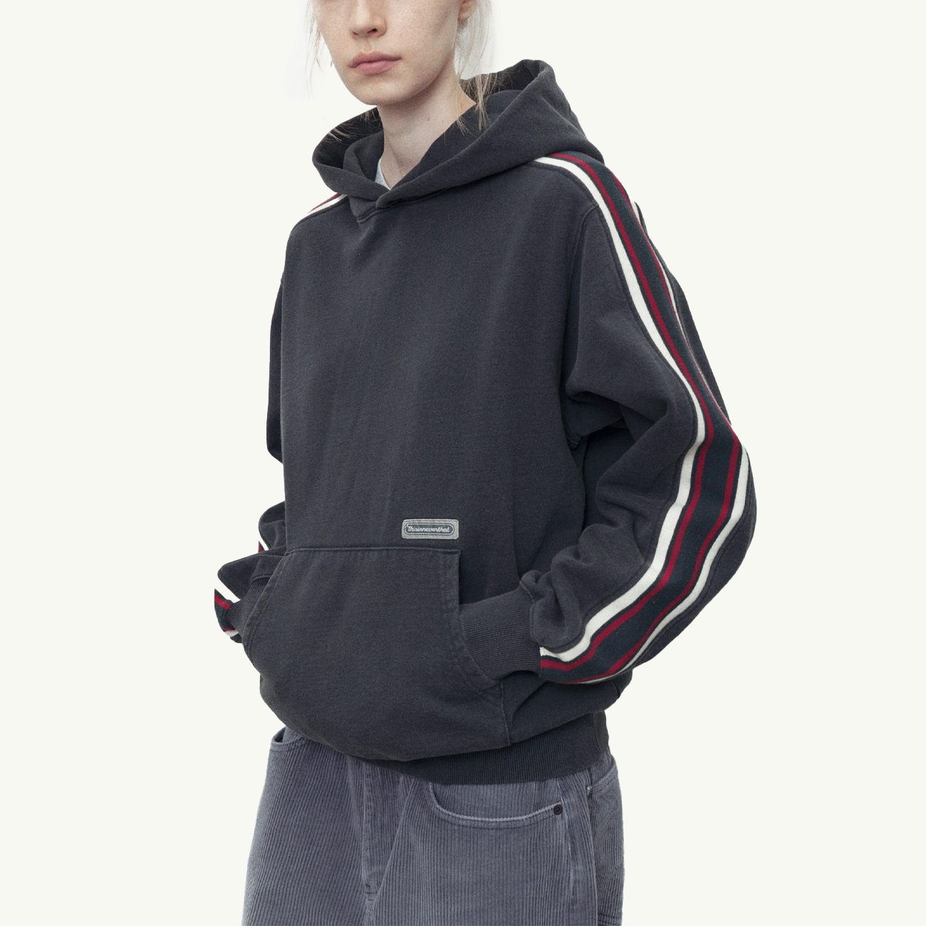 Striped Hoodie - Dark Navy