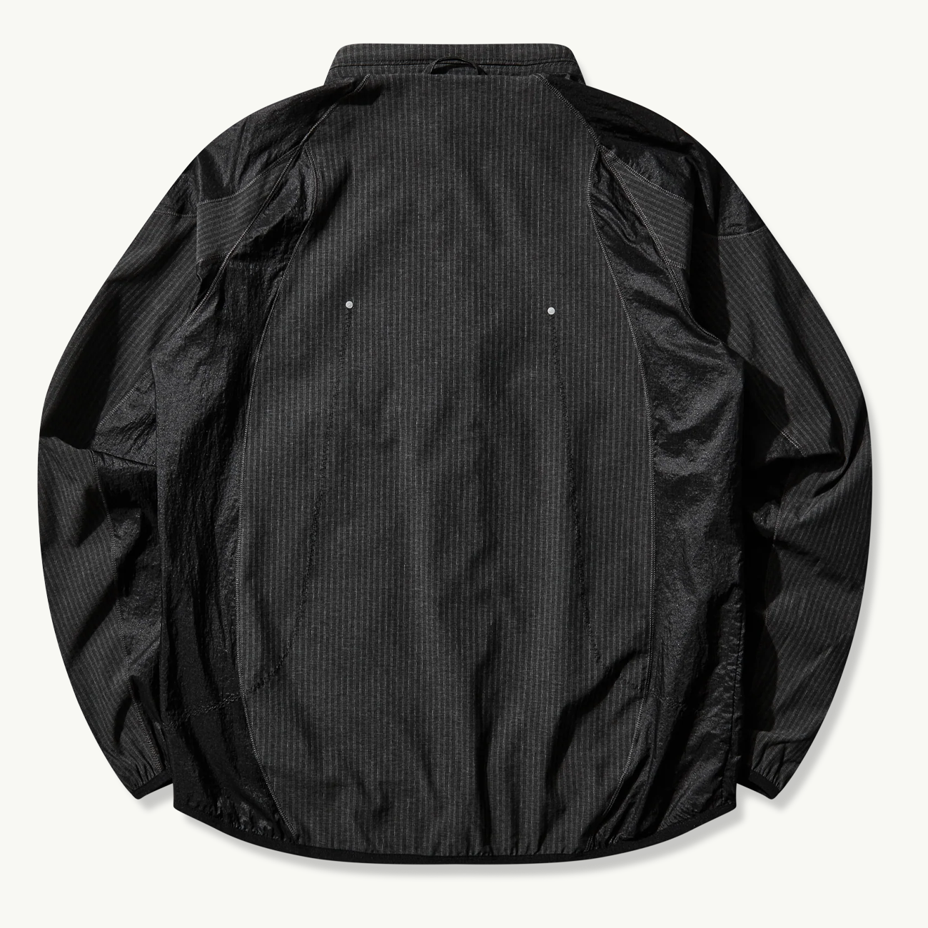 Numb Pinstriped Hooded Wind Jacket - Black