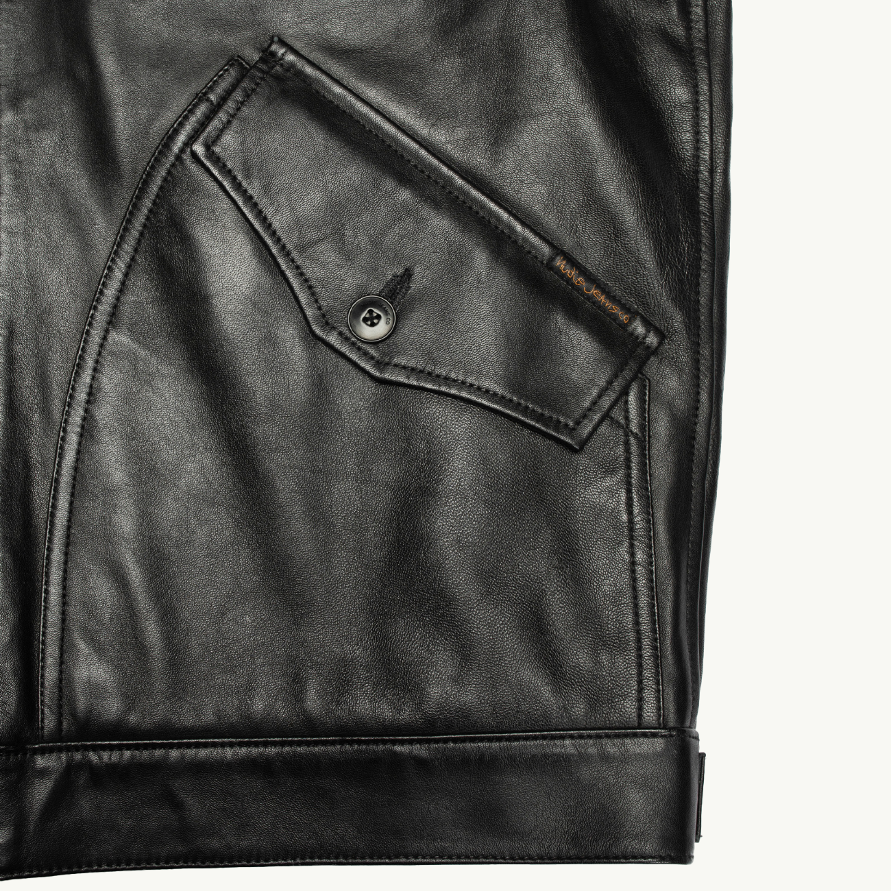 Blake Zip Leather Jacket - Black