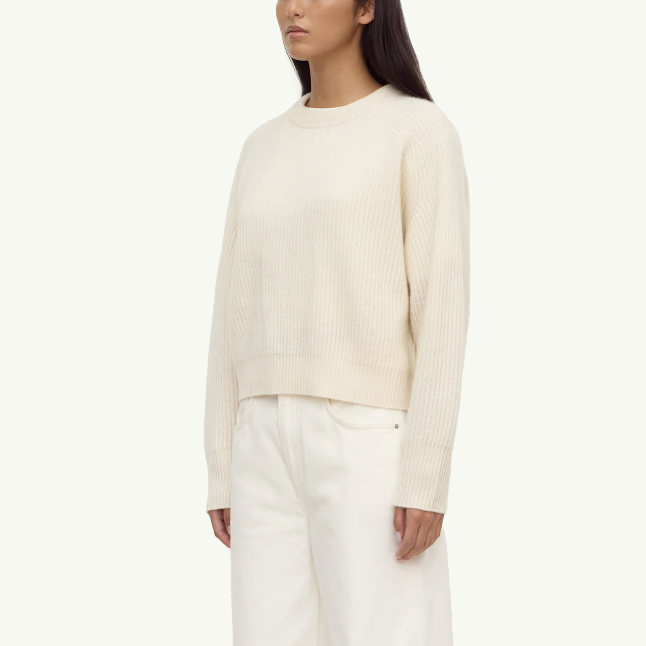 Amerie Cashmere Knit Jumper - White