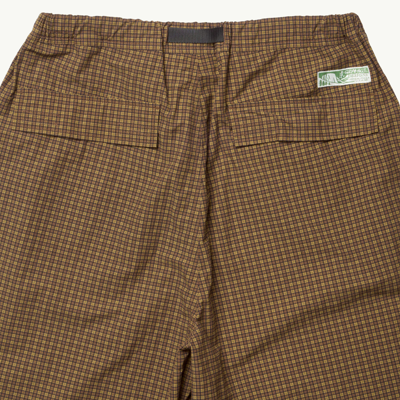 Mini Check Nylon Pant - Brown Check