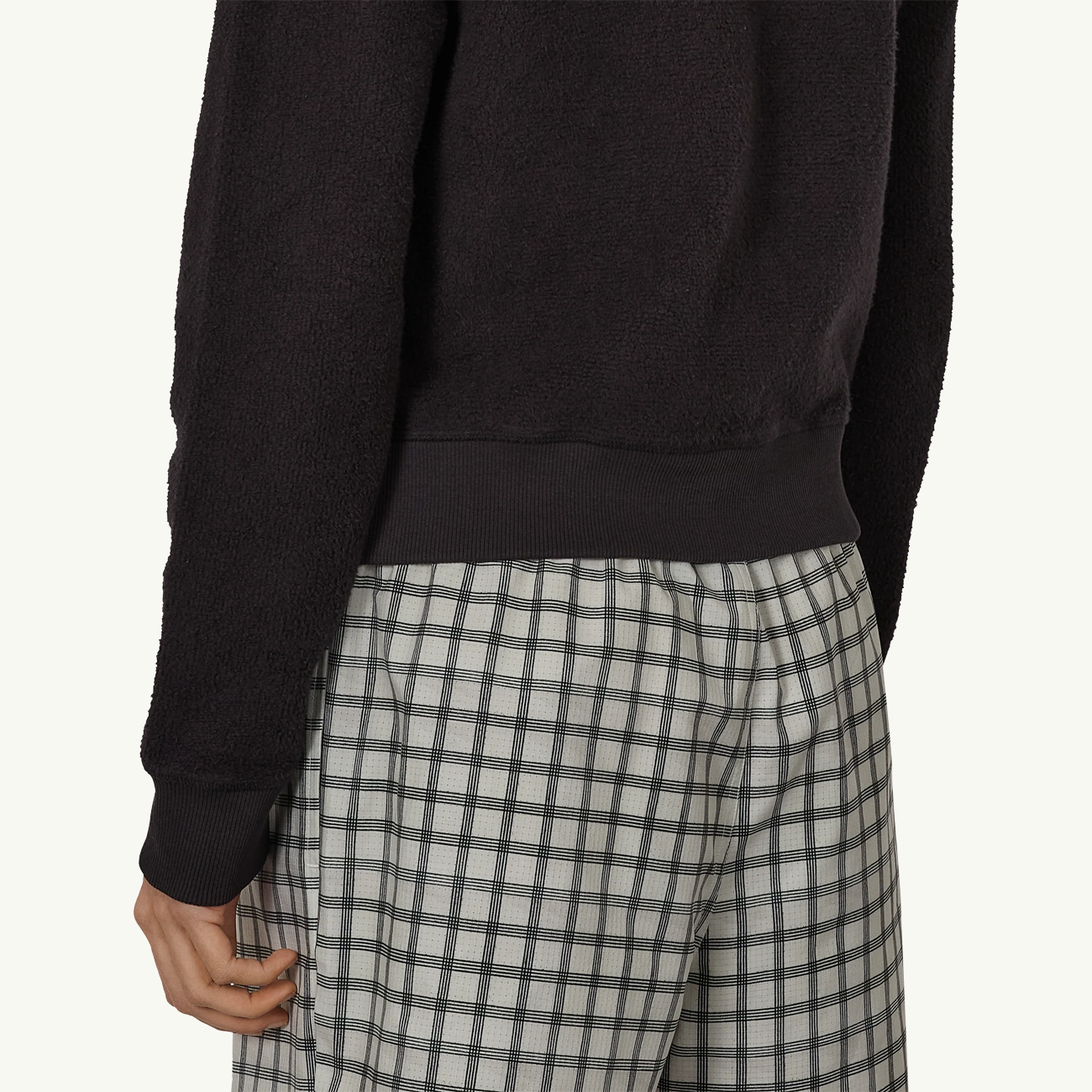 Guniy Inside Out Zip-Up Baby Hoodie - Washed Black