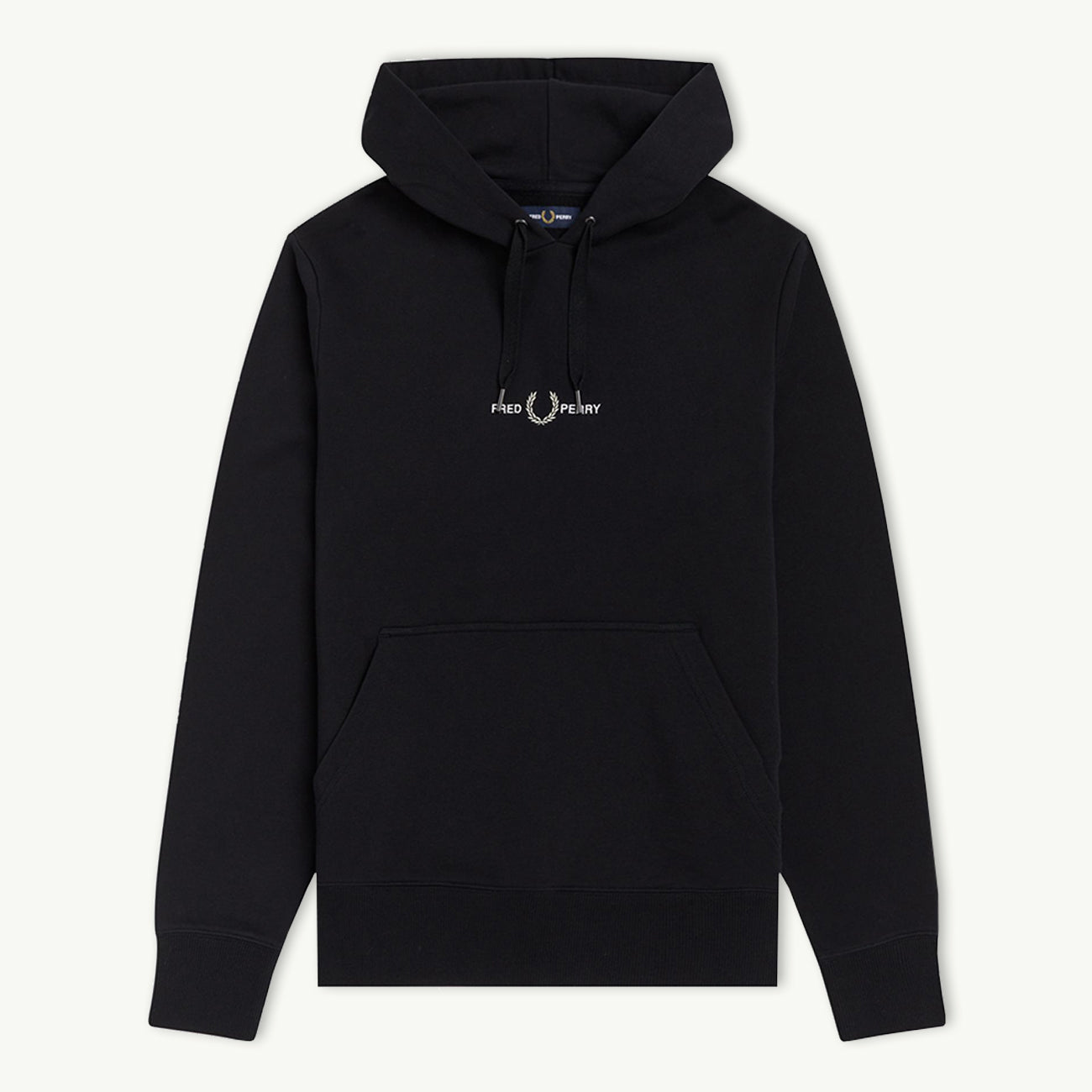 Fred perry black hoodie best sale