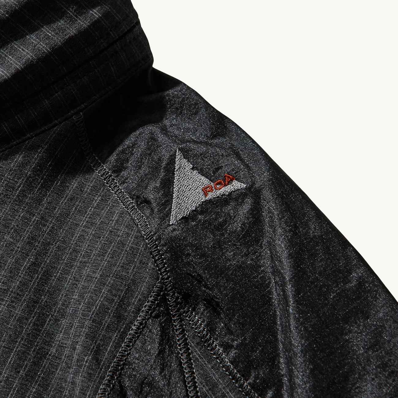 Numb Pinstriped Hooded Wind Jacket - Black