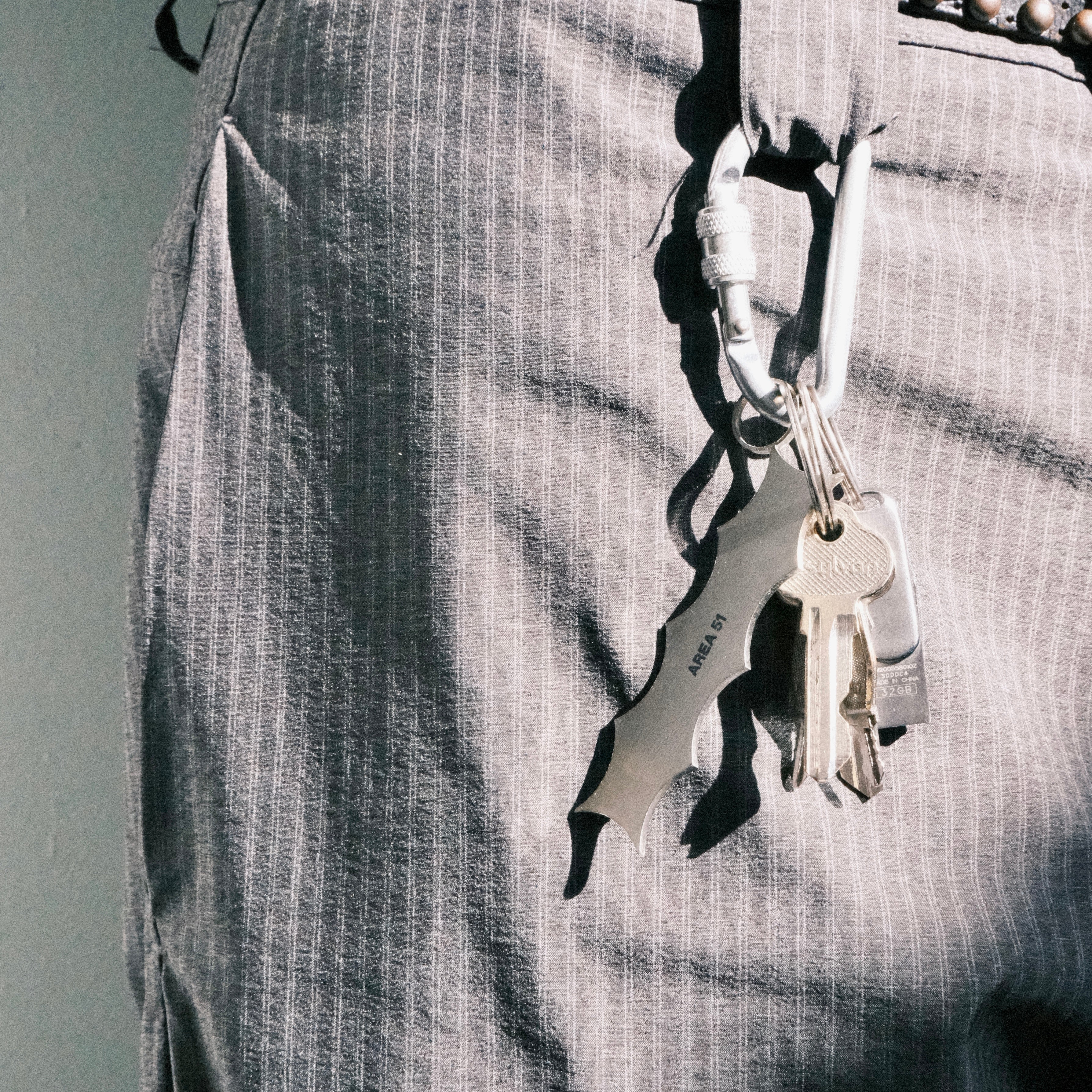 'In Your Area' Charm - Brushed Steel