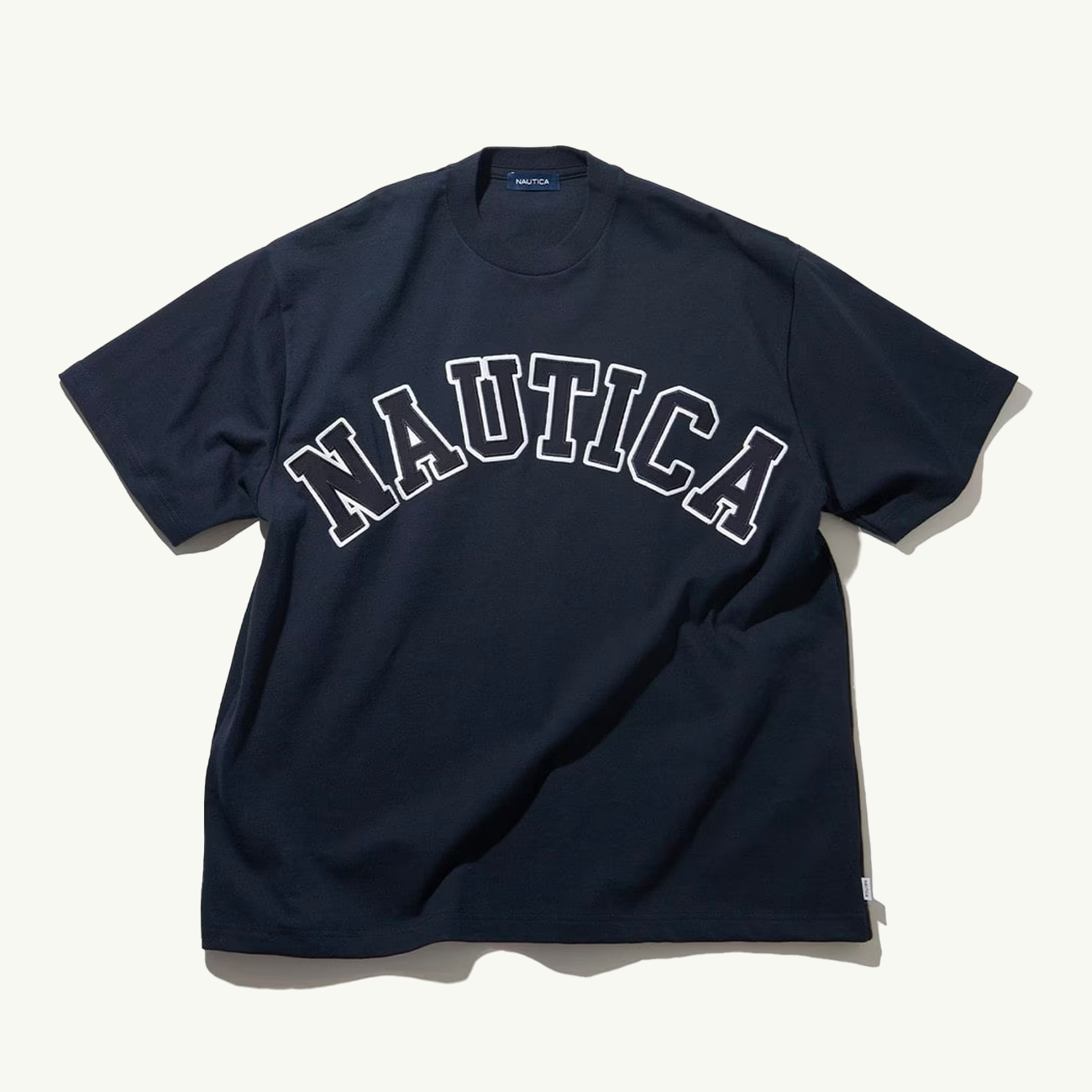 Arch Logo Piece Dyed Tee - Navy