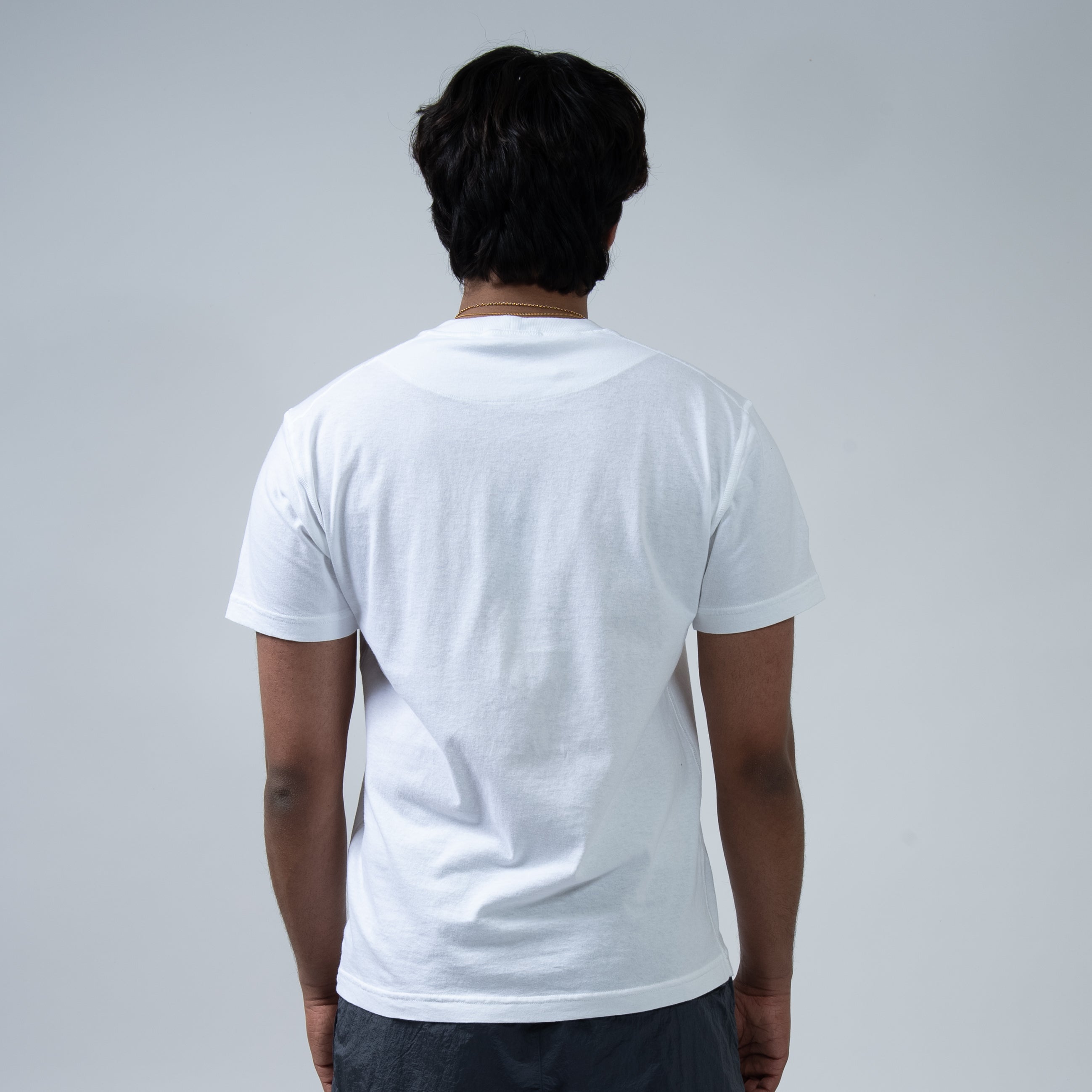 T-Shirt SS Compass Patch Overlock - White 0179