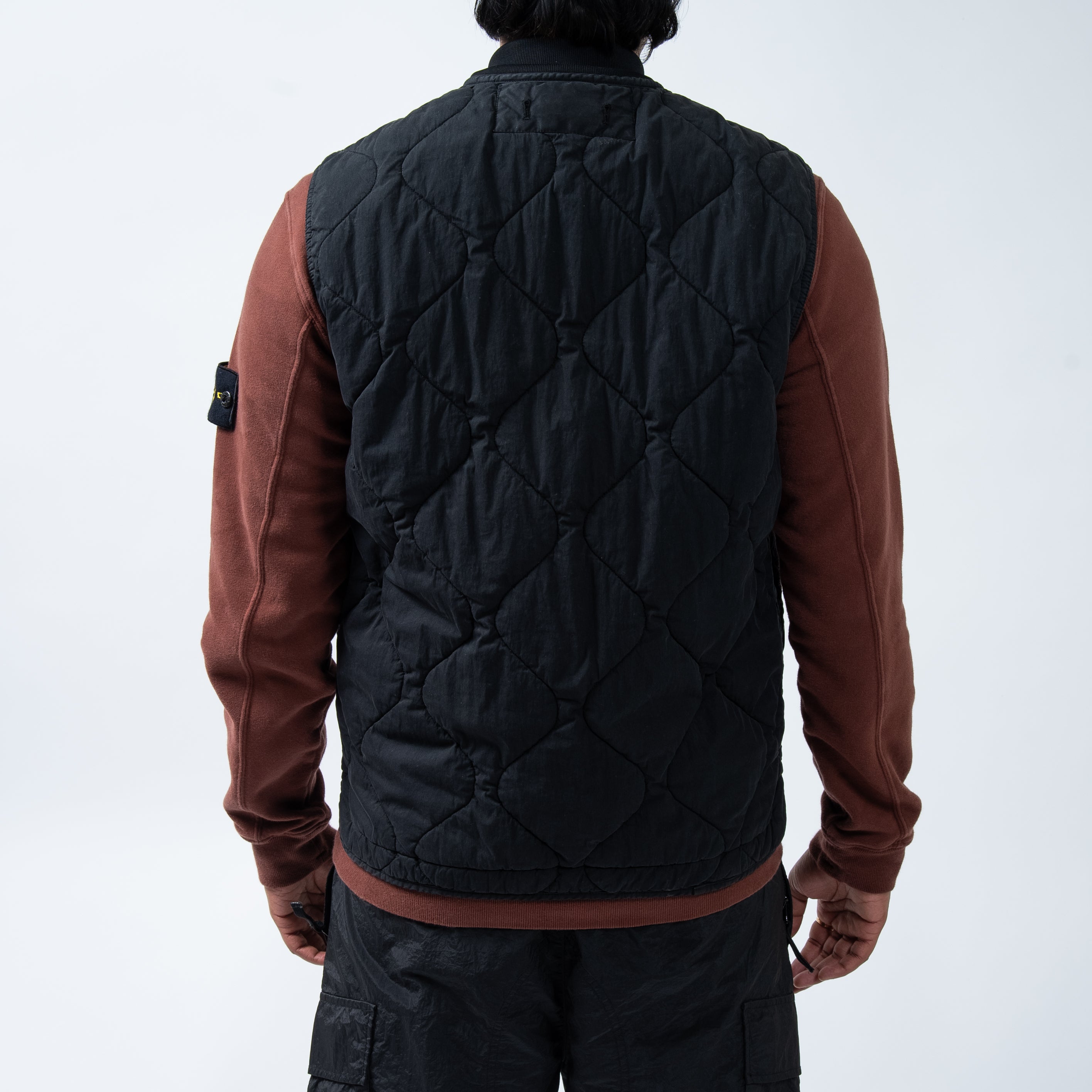 GILET QUILTED DOUBLE POCKET BLACK 2979