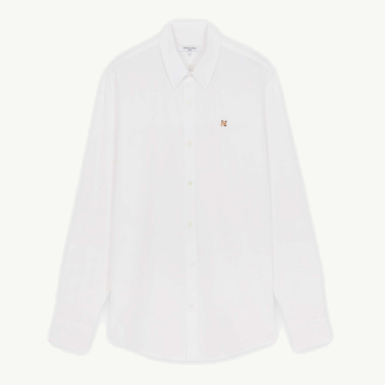 Fox Head Embroidery Classic Shirt - White
