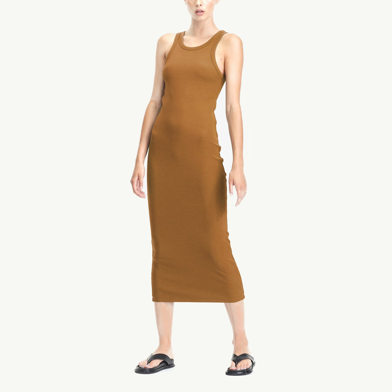 Women's Ribbed Tank Dress - Amber