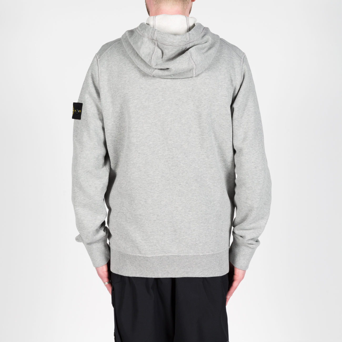 Sweatshirt Hooded Zip - Grey Melange 6477