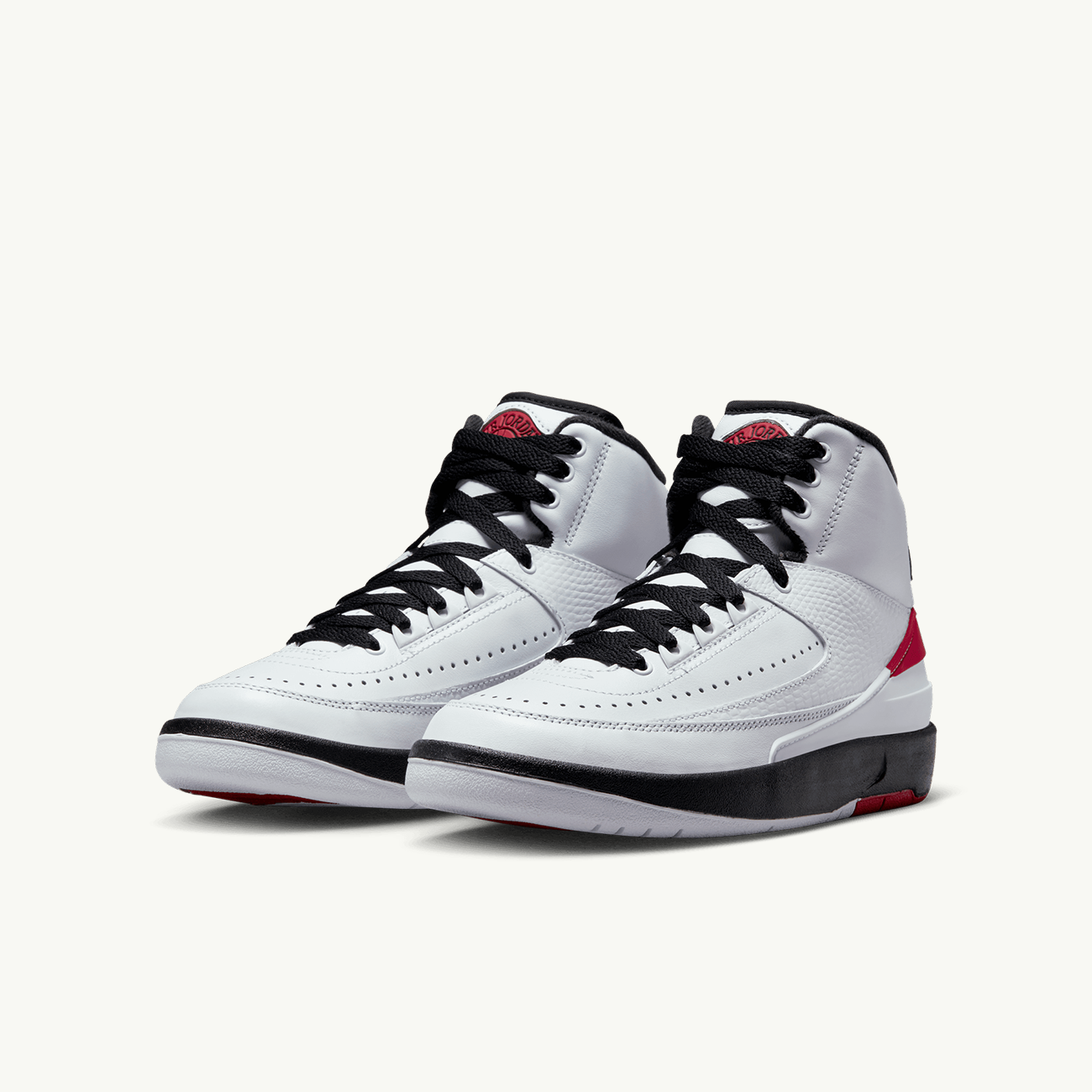 Air Jordan 2 Retro Grade School - White/Varsity Red/Black