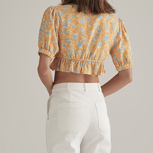 Marcy Top - Tangelo Floral