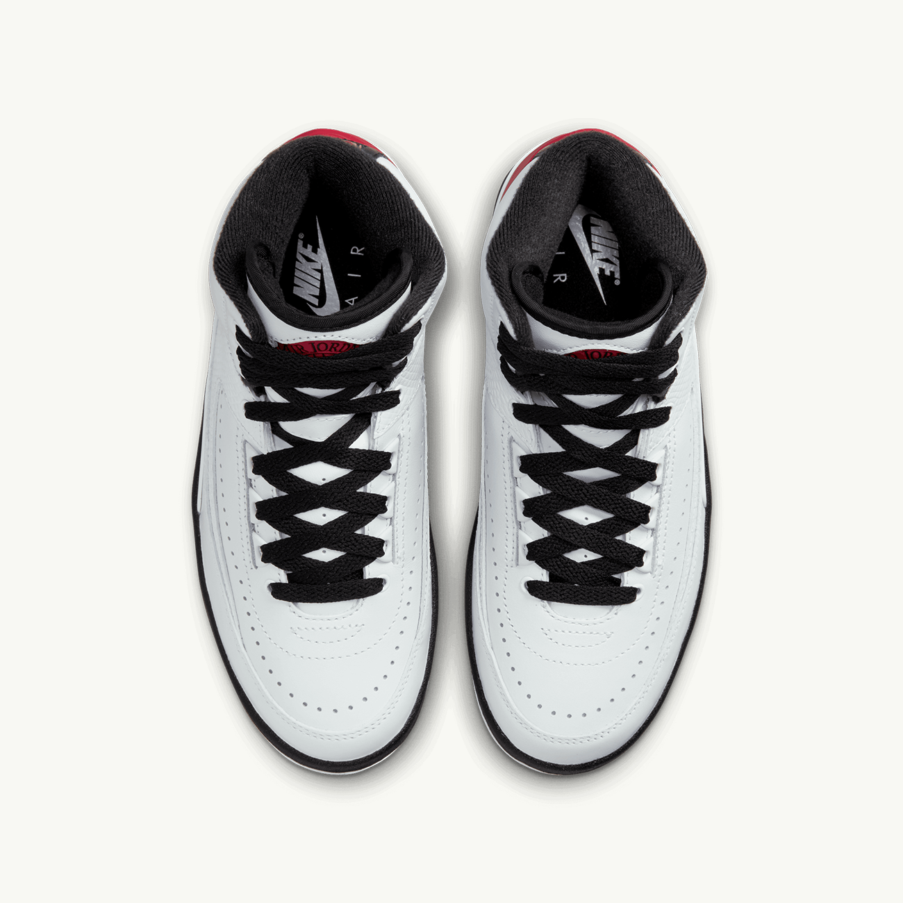 Air Jordan 2 Retro Grade School - White/Varsity Red/Black