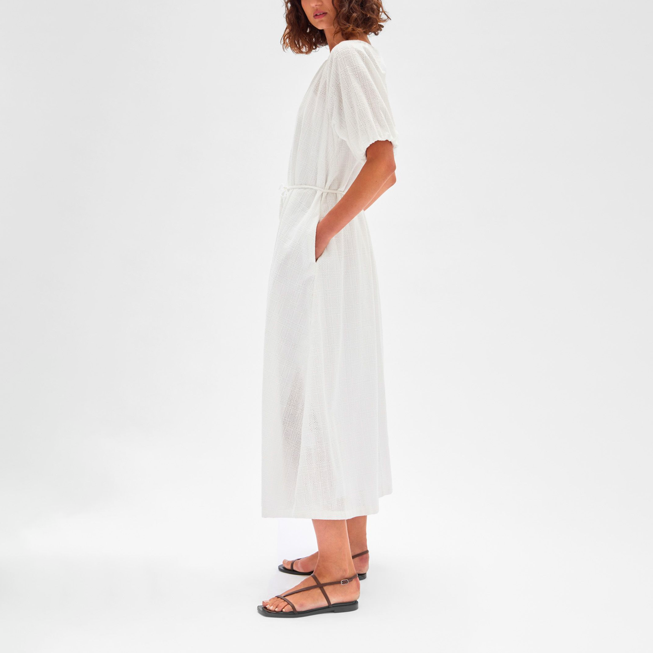 Broderie Anglaise Maxi Dress - White