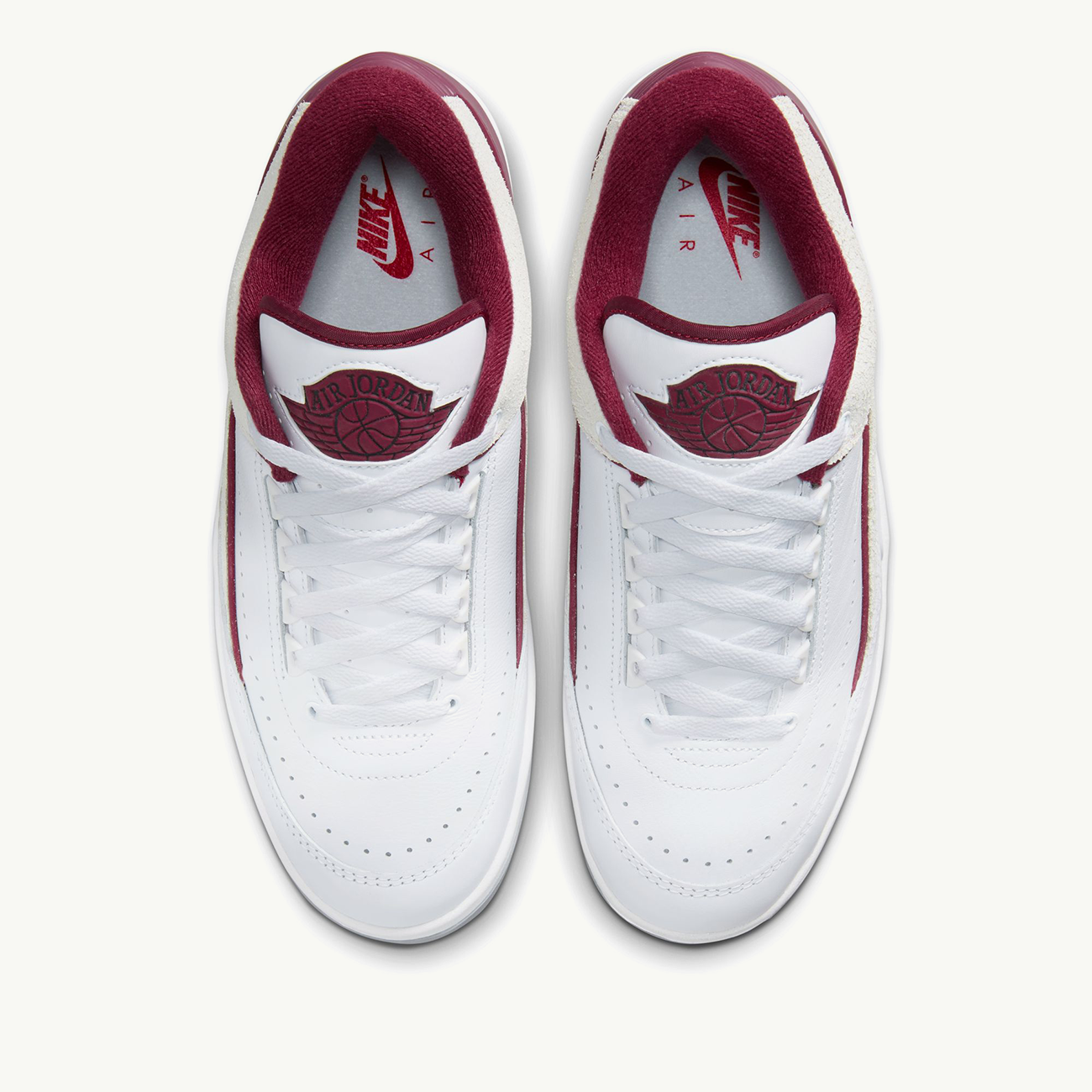 Air Jordan 2 Retro Low - White/Cherrywood Red