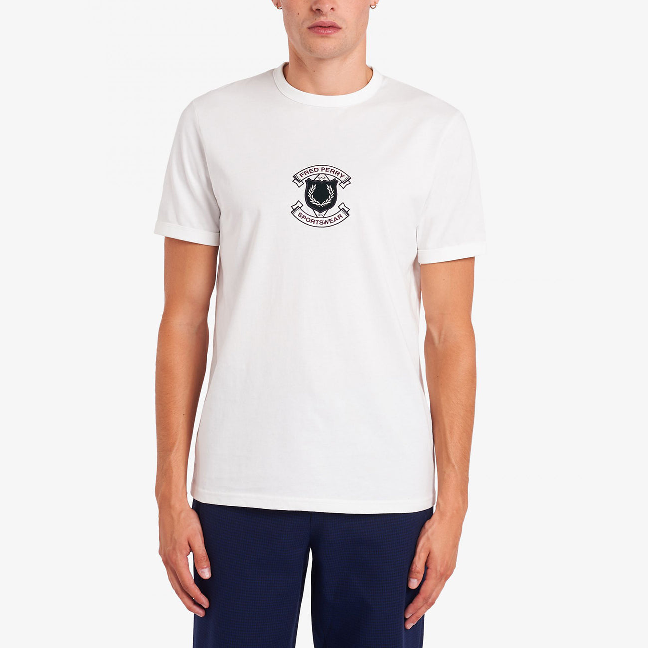 Embroidered Shield T-Shirt - Snow White